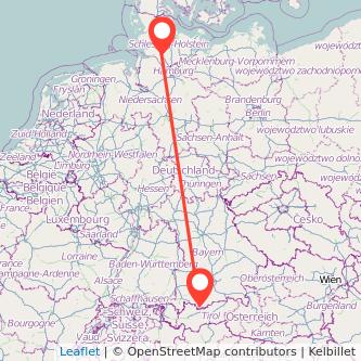 Itzehoe Garmisch-Partenkirchen Bahn Karte