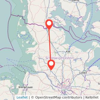 Itzehoe Flensburg Mitfahrgelegenheit Karte