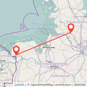 Itzehoe Emden Mitfahrgelegenheit Karte