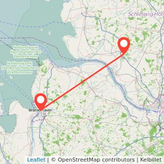 Itzehoe Bremerhaven Mitfahrgelegenheit Karte