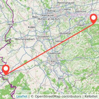 Iserlohn Aachen Mitfahrgelegenheit Karte