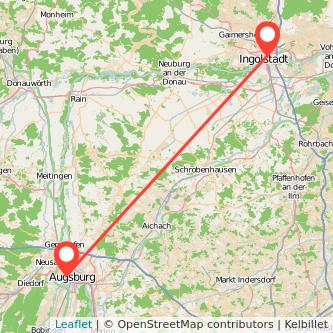 Ingolstadt Augsburg Mitfahrgelegenheit Karte