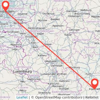 Ingolstadt Amsterdam Bahn Karte