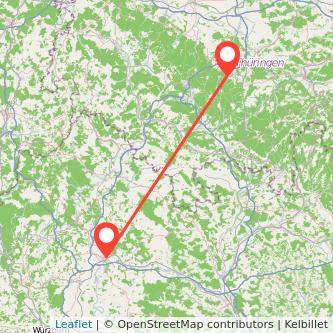 Ilmenau Schweinfurt Mitfahrgelegenheit Karte