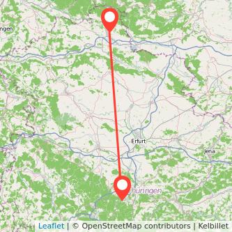 Ilmenau Nordhausen Mitfahrgelegenheit Karte