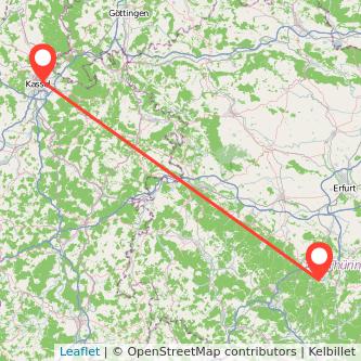Ilmenau Kassel Mitfahrgelegenheit Karte