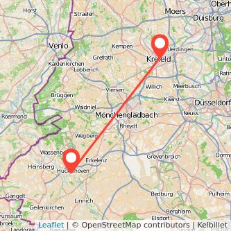 Hückelhoven Krefeld Mitfahrgelegenheit Karte