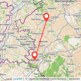Hückelhoven Aachen Mitfahrgelegenheit Karte