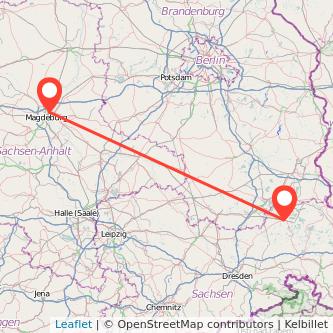 Hoyerswerda Magdeburg Mitfahrgelegenheit Karte