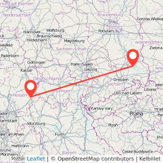 Hoyerswerda Fulda Mitfahrgelegenheit Karte