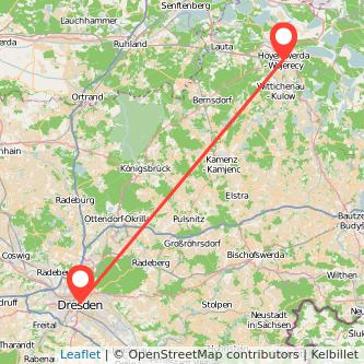 Hoyerswerda Dresden Mitfahrgelegenheit Karte