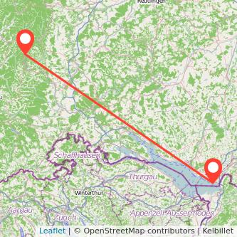 Hornberg Lindau Bahn Karte