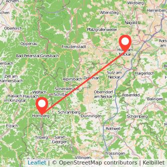 Hornberg Horb am Neckar Bahn Karte