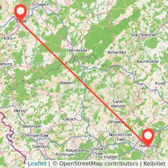 Homburg Trier Mitfahrgelegenheit Karte