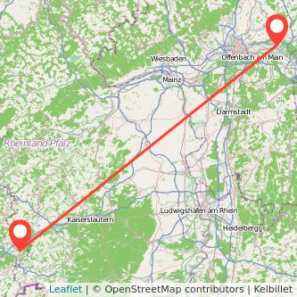 Homburg Hanau Bahn Karte