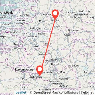 Homburg Bielefeld Mitfahrgelegenheit Karte