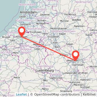 Hofheim am Taunus Antwerpen Mitfahrgelegenheit Karte