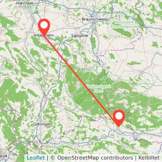 Hildesheim Nordhausen Mitfahrgelegenheit Karte