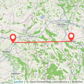 Hildesheim Herford Mitfahrgelegenheit Karte