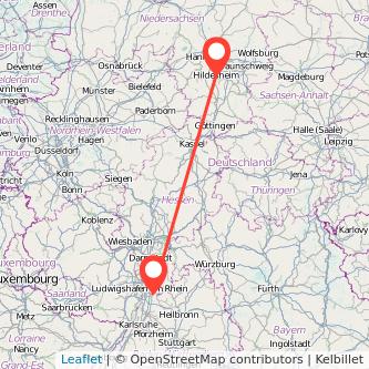 Hildesheim Heidelberg Mitfahrgelegenheit Karte