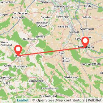 Hildesheim Hameln Mitfahrgelegenheit Karte