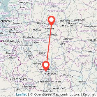 Herford Mainz Mitfahrgelegenheit Karte