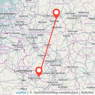 Herford Homburg Mitfahrgelegenheit Karte