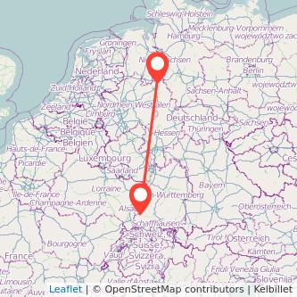 Herford Freiburg im Breisgau Bahn Karte