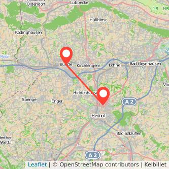 Herford Bünde Mitfahrgelegenheit Karte