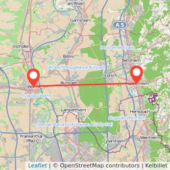 Heppenheim Worms Bahn Karte