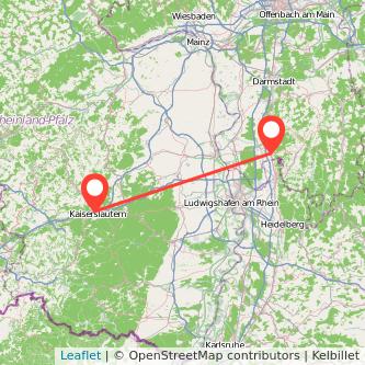 Heppenheim Kaiserslautern Bahn Karte