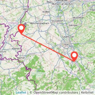 Heinsberg Bonn Mitfahrgelegenheit Karte