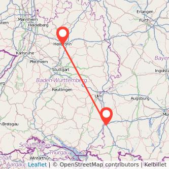 Heilbronn Memmingen Mitfahrgelegenheit Karte