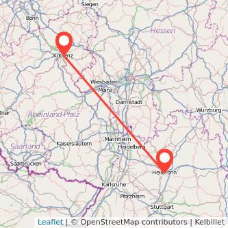 Heilbronn Koblenz Mitfahrgelegenheit Karte