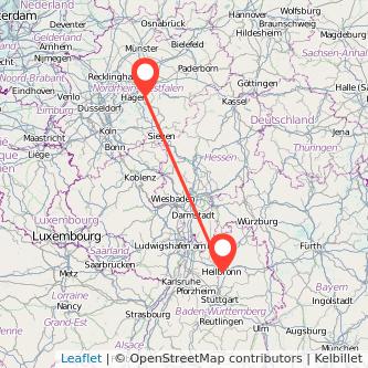 Heilbronn Iserlohn Mitfahrgelegenheit Karte