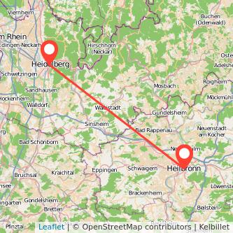 Heilbronn Heidelberg Mitfahrgelegenheit Karte