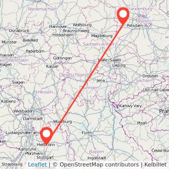 Heilbronn Brandenburg an der Havel Mitfahrgelegenheit Karte