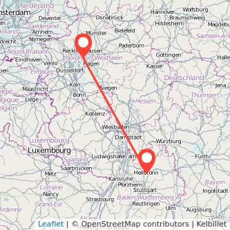 Heilbronn Bochum Mitfahrgelegenheit Karte