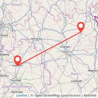 Heilbronn Bayreuth Mitfahrgelegenheit Karte
