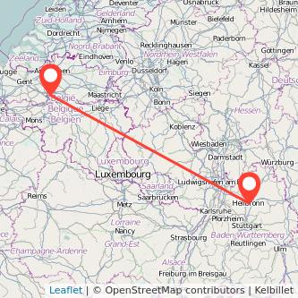 Heilbronn Brüssel Mitfahrgelegenheit Karte