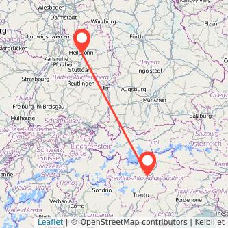 Heilbronn Bozen Mitfahrgelegenheit Karte