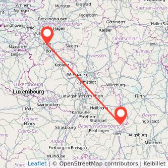 Heidenheim an der Brenz Köln Mitfahrgelegenheit Karte