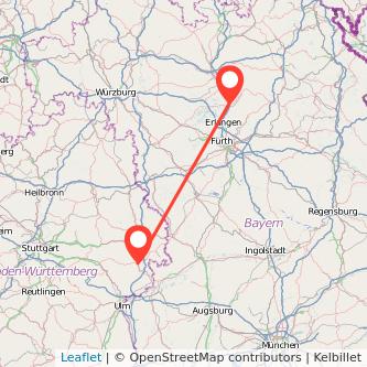 Heidenheim an der Brenz Forchheim Mitfahrgelegenheit Karte