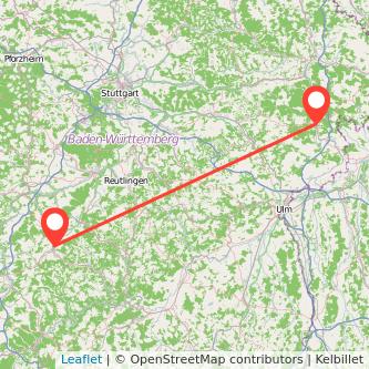 Heidenheim an der Brenz Balingen Mitfahrgelegenheit Karte