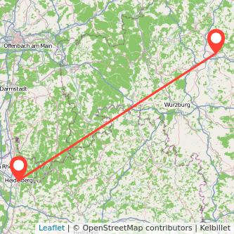 Heidelberg Schweinfurt Mitfahrgelegenheit Karte