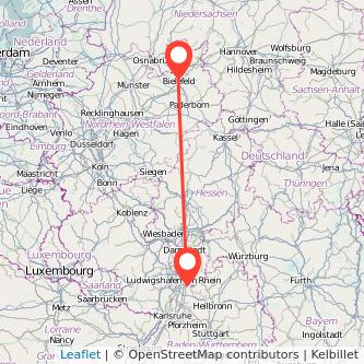 Heidelberg Bielefeld Mitfahrgelegenheit Karte