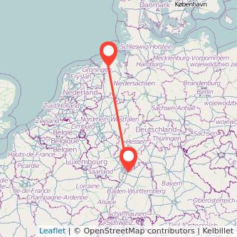 Heidelberg Aurich Mitfahrgelegenheit Karte