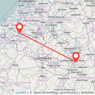 Heidelberg Brüssel Mitfahrgelegenheit Karte