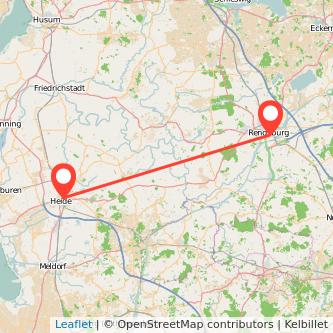 Heide Rendsburg Mitfahrgelegenheit Karte