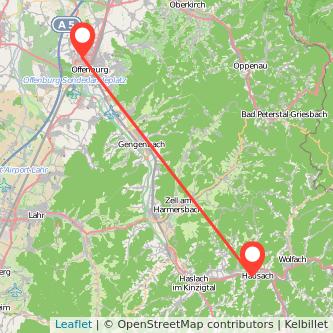 Hausach Offenburg Bahn Karte